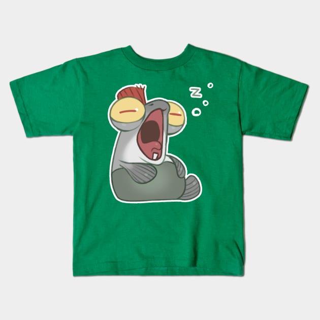 Him Sleepy Kids T-Shirt by pigdragon